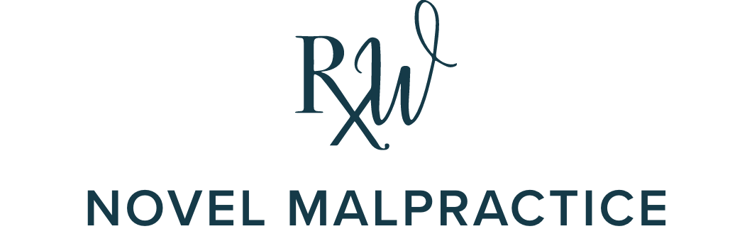 Novel Malpractice one color logo